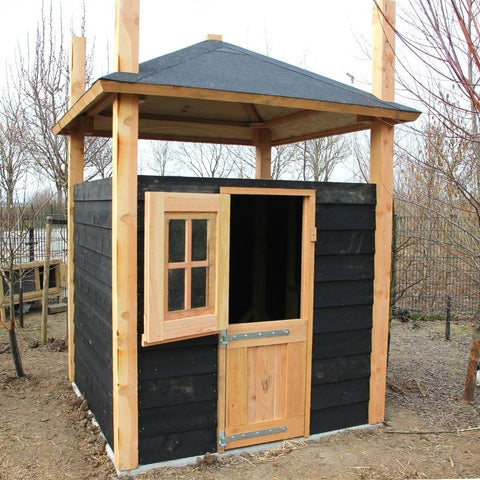 Kippenhok hooiberg bouwpakket An | groot hok ook geschikt voor geiten - 340x340x372cm