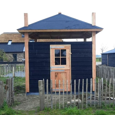 Kippenhok hooiberg bouwpakket An | groot hok ook geschikt voor geiten - 340x340x372cm