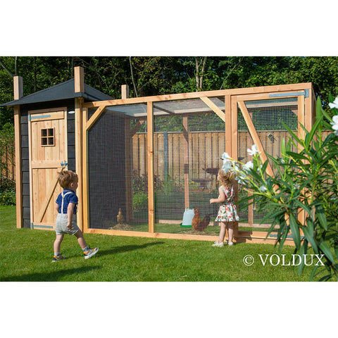 Konijnenhok Hooiberg Bouwpakket Mees XL Voldux - 437x150x235cm