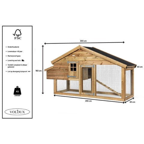 Konijnenhok Romy afmetingen