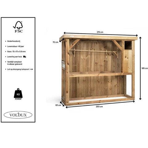 Volière R1 Voldux - 215x70x185cm