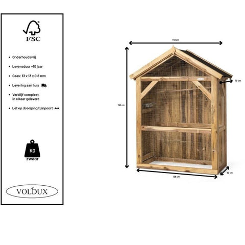 Volière S1 Voldux  - 148x70x190cm
