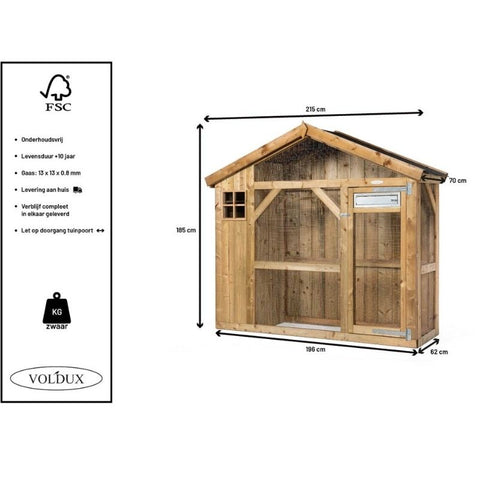 Volière S2 Voldux - 215x70x185cm