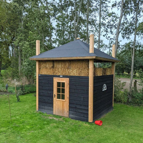 Kippenhok hooiberg bouwpakket Adri | groot hok ook geschikt voor geiten - 390x390x400cm