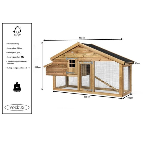 Afmetingen kippenhok Romy