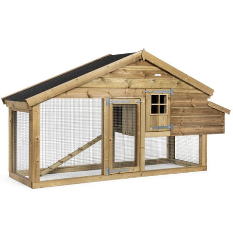 Voorkant schuin kippenhok Romy